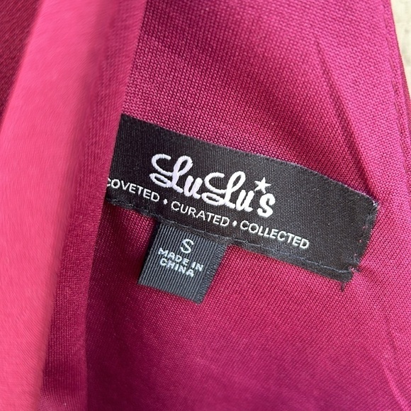 Lulu's Cocktail Dress Prom Homecoming Formal Maroon Dress Sz S - Picture 4 of 6